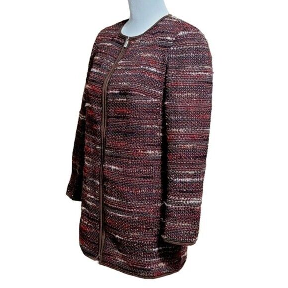 LAFAYETTE 148 New York Shiraz Tweed PRIA Taverna Two-Way Zip Jacket - Picture 7 of 13